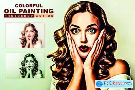Colorful Oil Painting Photoshop Action 3177435