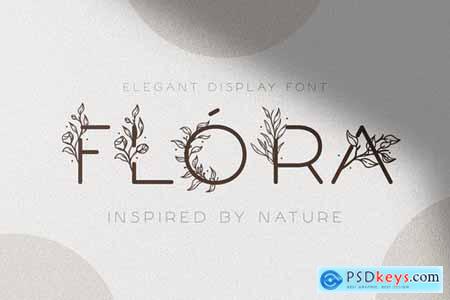 Fl&#243;ra - A Delicate Floral Font