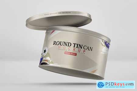 Round Tin Can Mockup