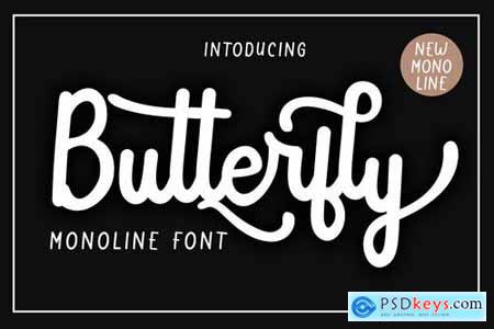 Butterfly Monoline Font