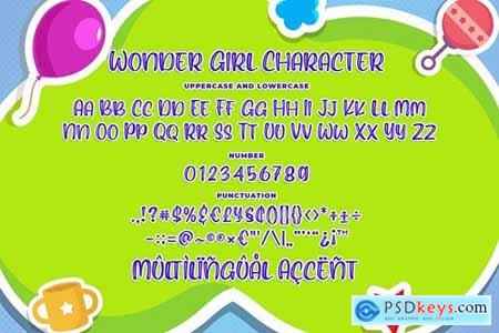 Wonder Girl - Cute Font