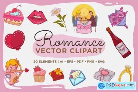 Romance Vector Clipart Pack