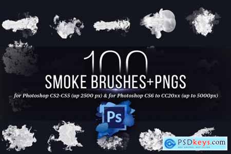 100 Photoshop Smoke Brushes + PNGs 4421254