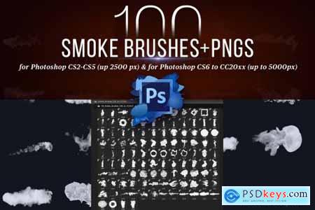 100 Photoshop Smoke Brushes + PNGs 4421254