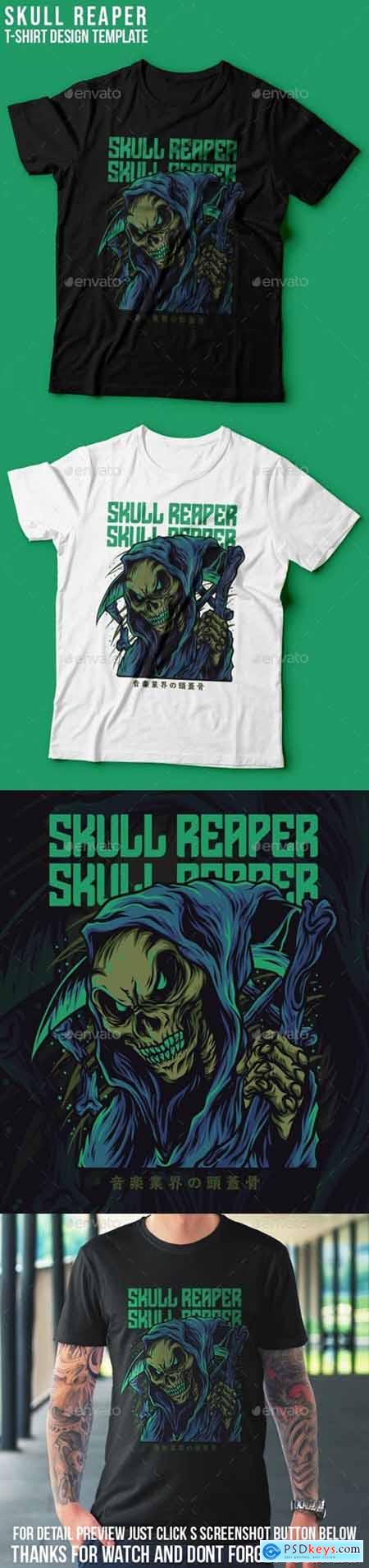 Skull Reaper T-Shirt Design 25672416