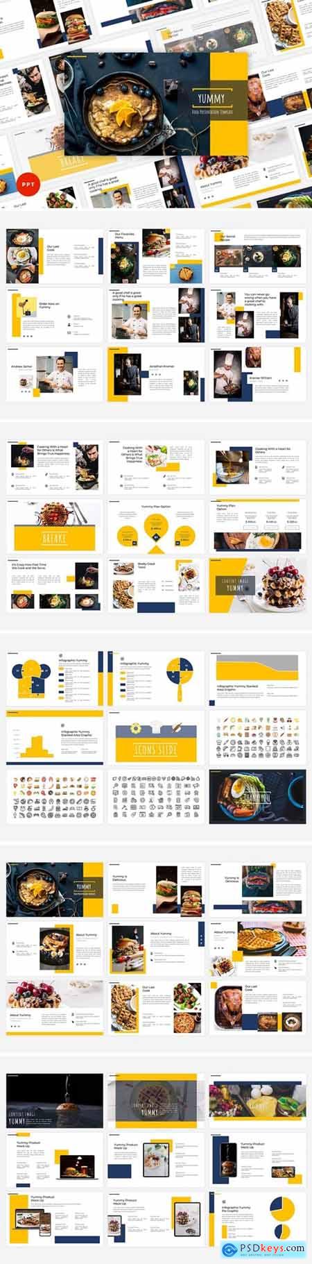 Yummy - Food Powerpoint, Keynote and Google Slides Templates