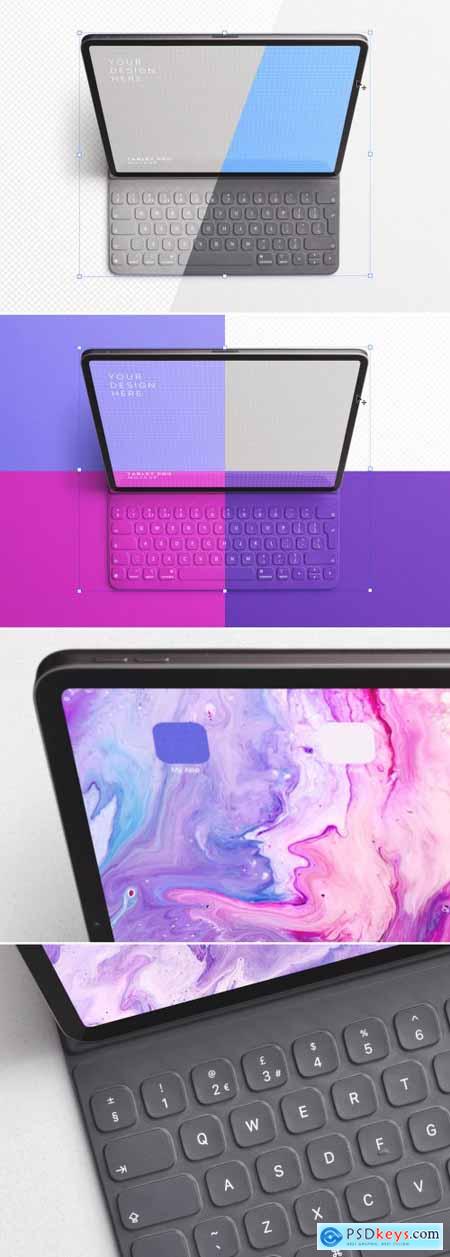 Tablet Pro with Keyboard Mockup 322814637