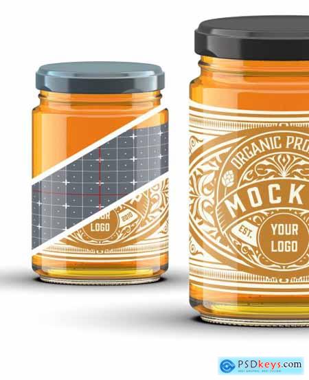 Cylindrical Honey Jar Mockup 322842168