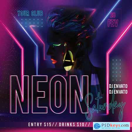 Neon Party Flyer 4553867