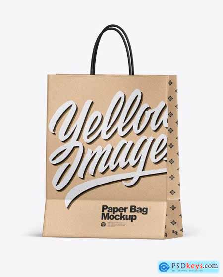 Download Kraft Shopping Bag w- Rope Handles Mockup 55839 » Free ...