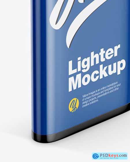 Glossy Plastic Lighter Mockup 55393
