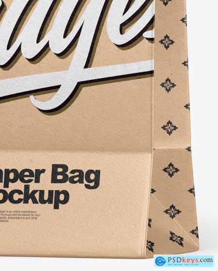 Download Kraft Shopping Bag w- Rope Handles Mockup 55839 » Free ...