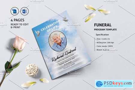 Funeral Program Template - V929 4229198