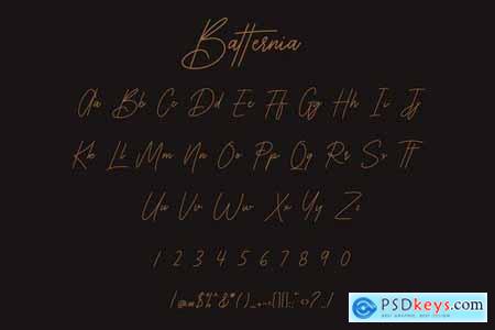 Batternia Handwritten Typeface