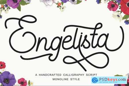 Engelista - Handcrafted Calligraphy Script Font