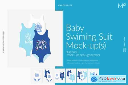 Baby Swimming Suit Mock-ups Set 4544243