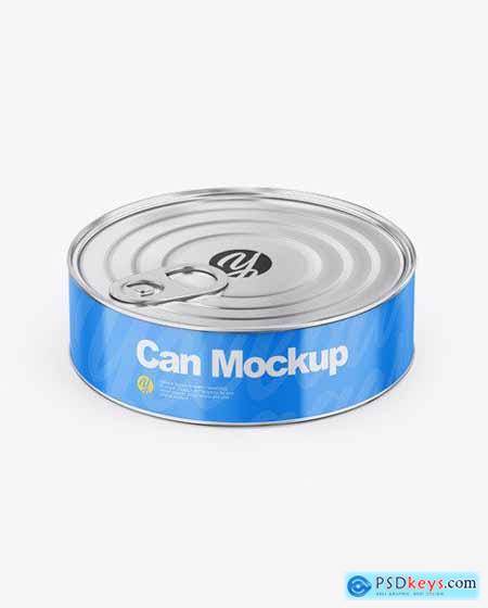 Metallic Can W- Glossy Label Mockup 55912