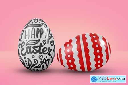Easter eggs mockup