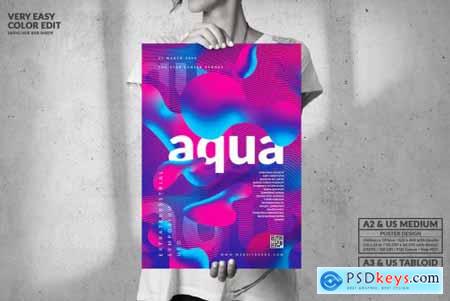 Aqua Party Big Poster Design