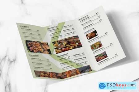 Food Menu Trifold Brochure Vol.02