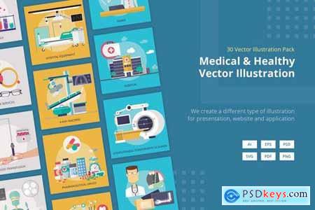 Medical and Healthy Vector Illustration