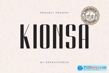 Kionsa - An Ultra Condensed Font