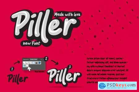 Piller the casual trendy font