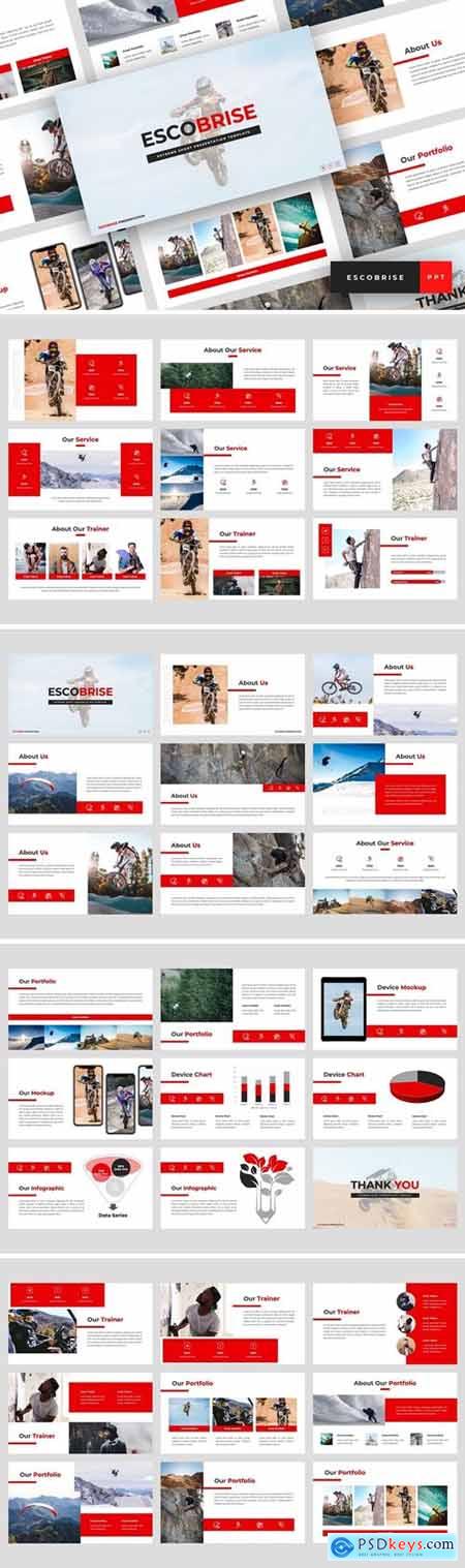 Escobrise - Extreme Sport Powerpoint, Keynote and Google Slides Templates