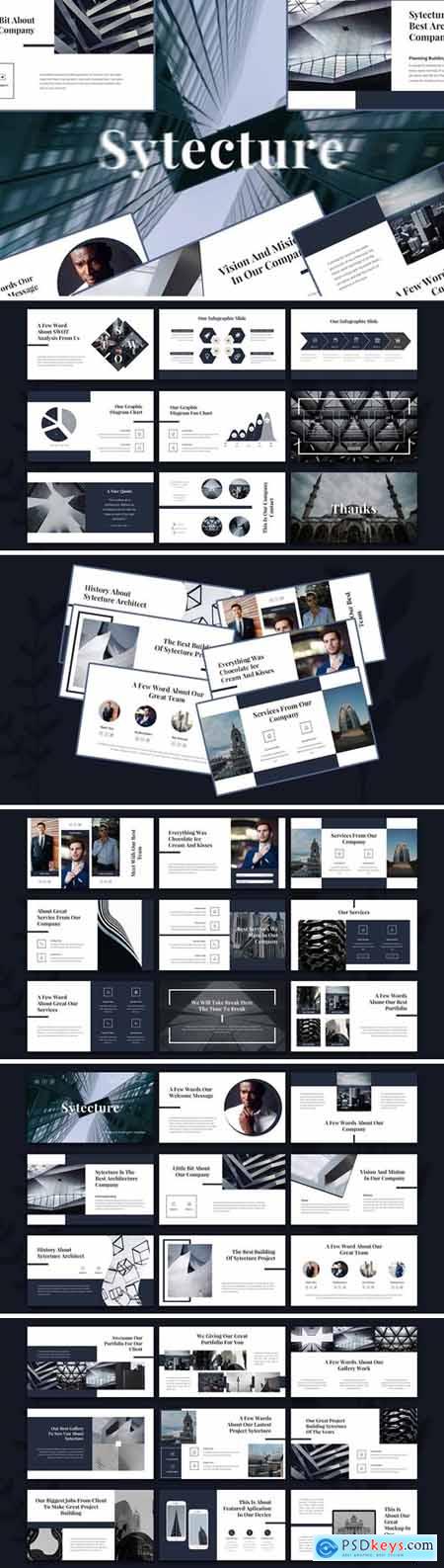 Sytecture  Creative Architecture Powerpoint, Keynote and Google Slides Templates