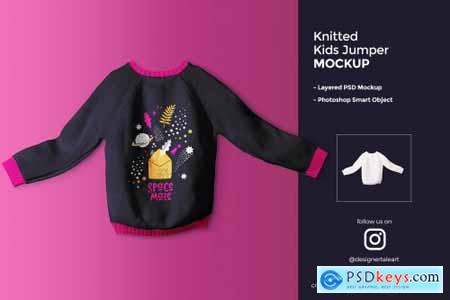 Knitted Kids Jumper Mockup 4376318