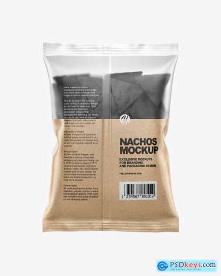 Matte Bag With Black Nachos Mockup 55940