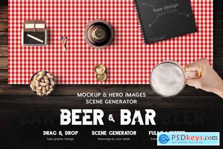 Beer & Bar Mockup Scene Generator 4519952
