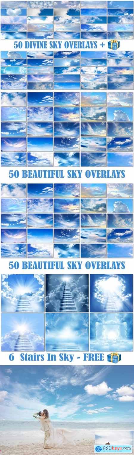 50 Blue Cloud Sky Overlays Skies Texture 2998929
