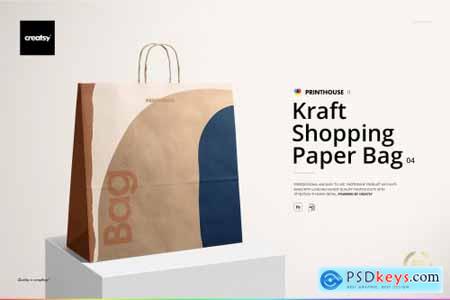 Kraft Shopping Paper Bag 4 Mockup 4559710