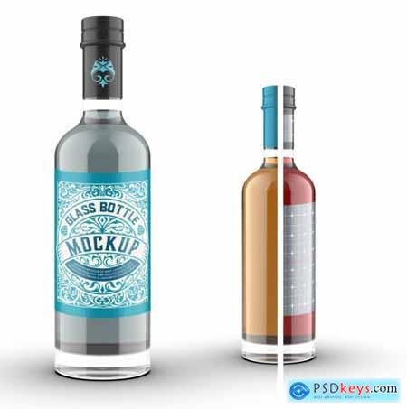 Colored Gin Bottle Packaging Mockup 324605251