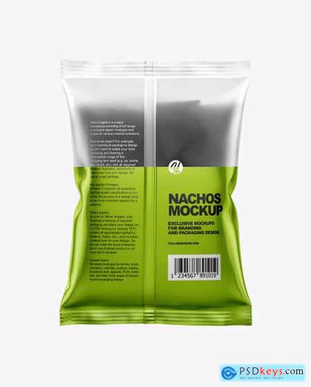 Frosted Bag With Black Nachos Mockup 55941