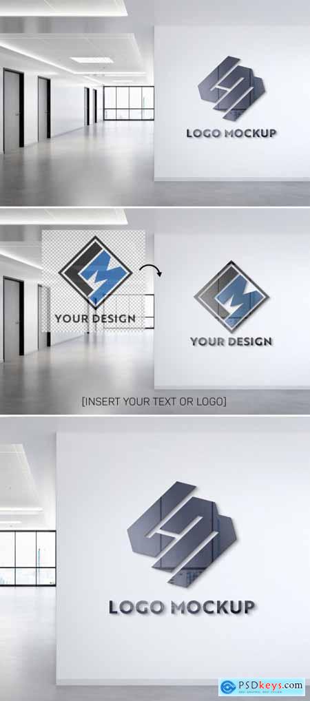 Logo Mockup on Office Wall 324637210 » Free Download Photoshop Vector ...