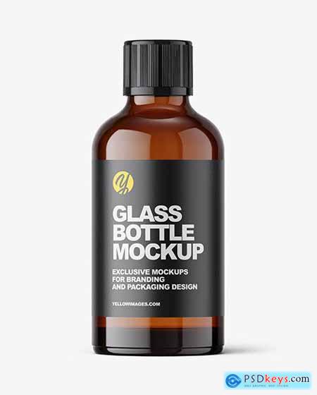 pharmacy Amber Glass Bottle Mockup 55423