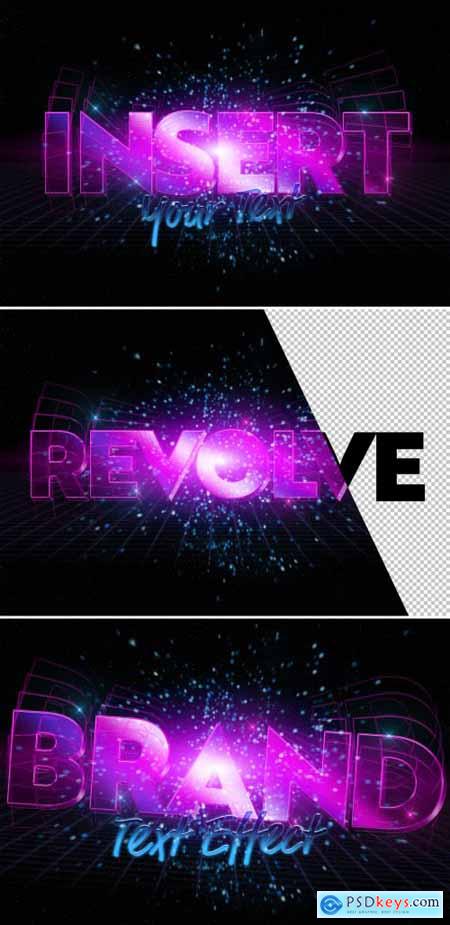 Rotating Purple Text Effect Mockup 324636528