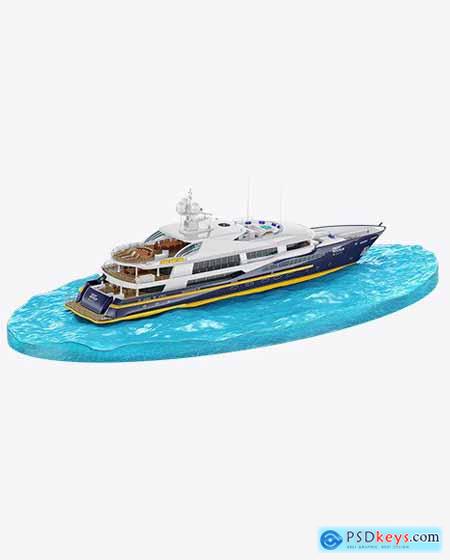 Yacht w-water Mockup 56029