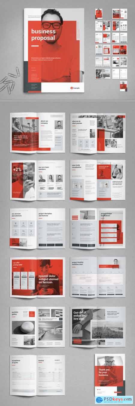 Light Gray and Red Proposal Layout 322330565