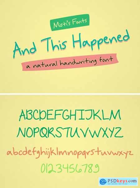 And This Happened Font