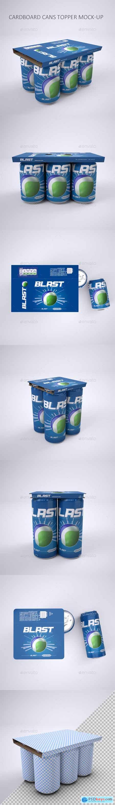 Cardboard Topper for Beverage Cans Mock-Up 25789602