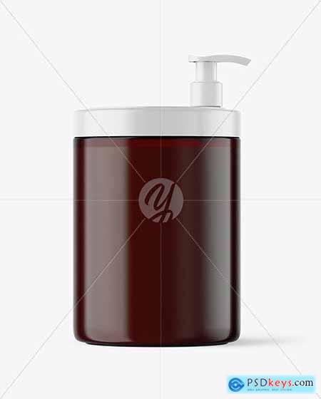 Amber Jar with Pump Mockup 56280