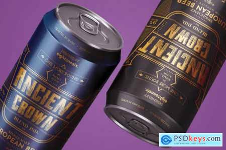 Beer Can Mock-Up Template