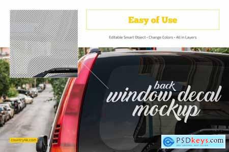 Car Window Decal Mockup Set 4536795