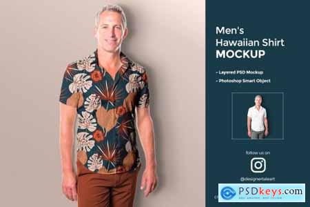 Mens Hawaiian Shirt Mockup 4465659