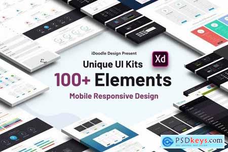 UI Kits Creative Agency & Mobile Adobe XD Template