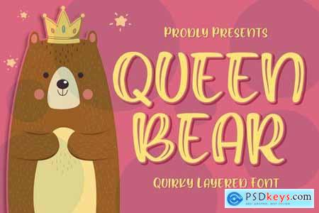 Queen Bear - Quirky Layered Font