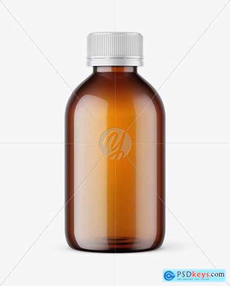 200ml Amber Plastic Bottle Mockup 55926